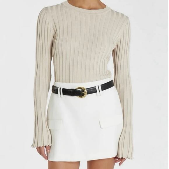 DISSH ADA STONE LONG SLEEVE KNIT TOP size S - Picture 4 of 7